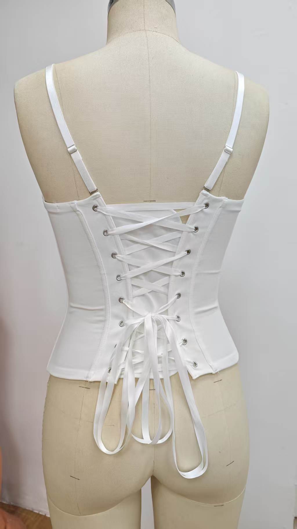 Women Spaghetti Strap Corset Top - Slim Fit Body Shaper Outer Wear Bustier Top
